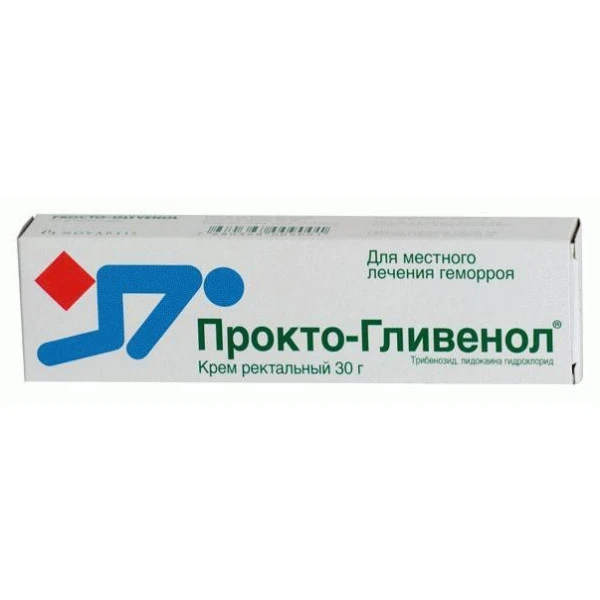 Прокто-глівенол крем рект. по 30 г у тубах з насад.
