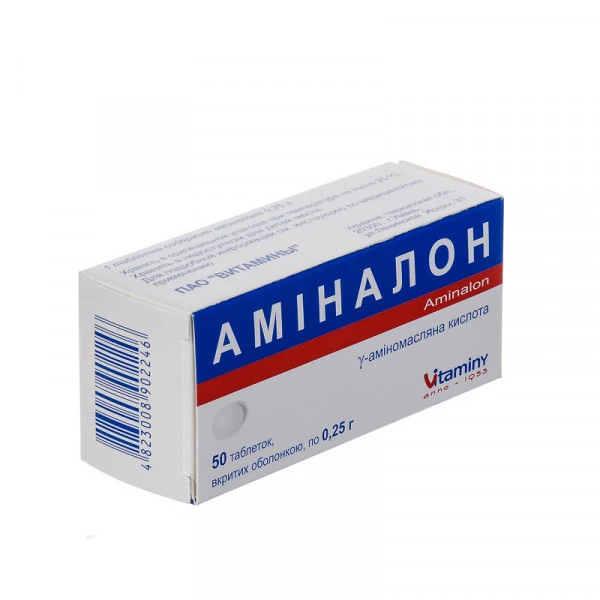 Аміналон таблетки, в/о по 0.25 г №50 (10х5)