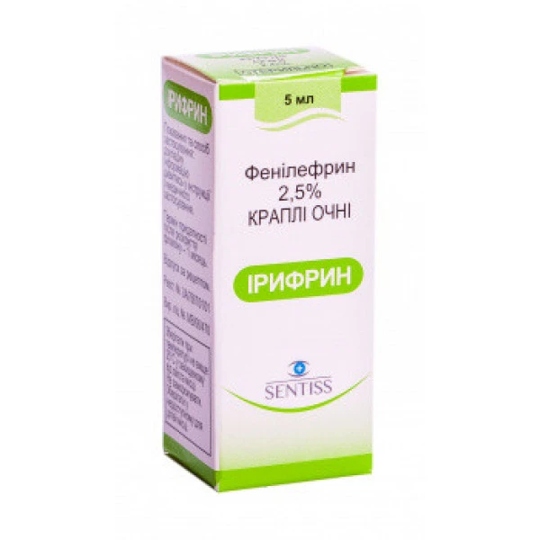 Ірифрин краплі оч. 2.5 % по 5 мл у флак.-крап.