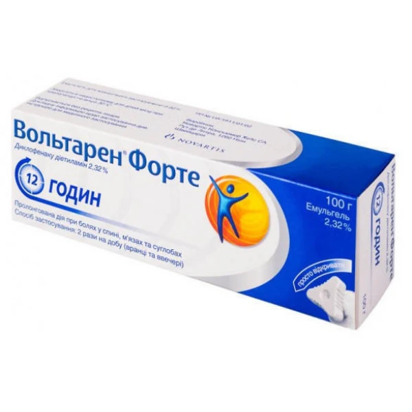 Вольтарен форте емульгель д/зовн. заст. 2.32 % по 100 г у тубах