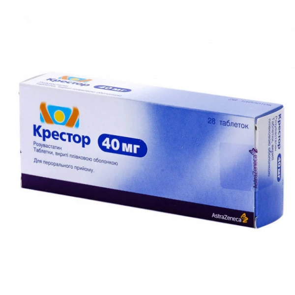 Крестор таблетки, в/плів. обол. по 40 мг №28 (7х4)