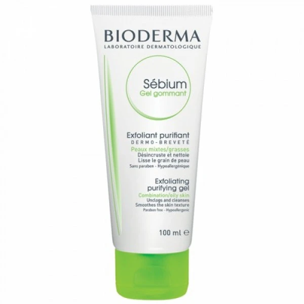 Гель Bioderma Gommant відлущуючий для обличчя, для жирної та комбінованої шкіри, 100 мл