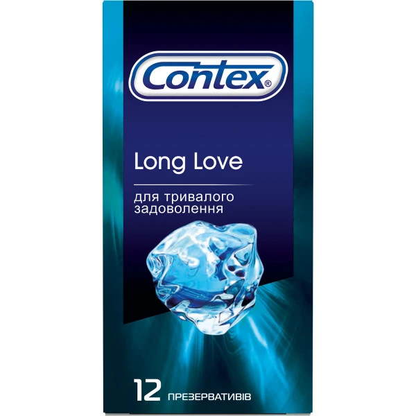 Презервативи латексні Contex Long Love з анестетиком, 12 штук