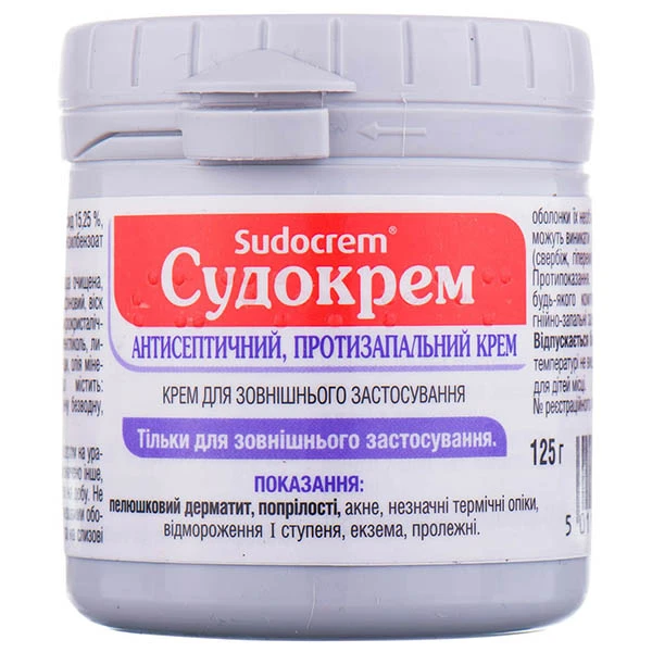 Судокрем крем д/зовн. заст. по 125 г у бан.
