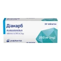 Діакарб таблетки по 250 мг №30 (10х3)