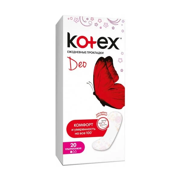 Kotex прокл щоденні lux deo superslim liners IFW 20x16