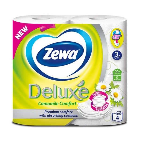 Zewa Deluxе туалетний папір 3-х ш, 4 рул. Ромашка