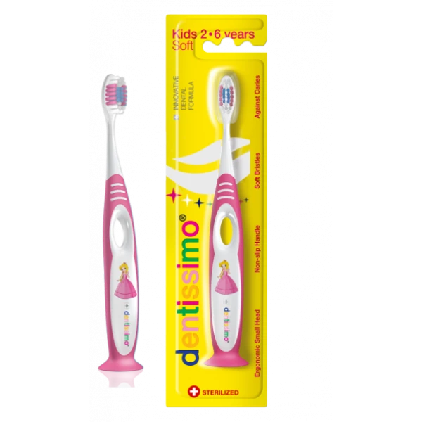 Зубна щітка Dentissimo Kids, м&rsquo;яка, від 2 до 6 років, 1 штука