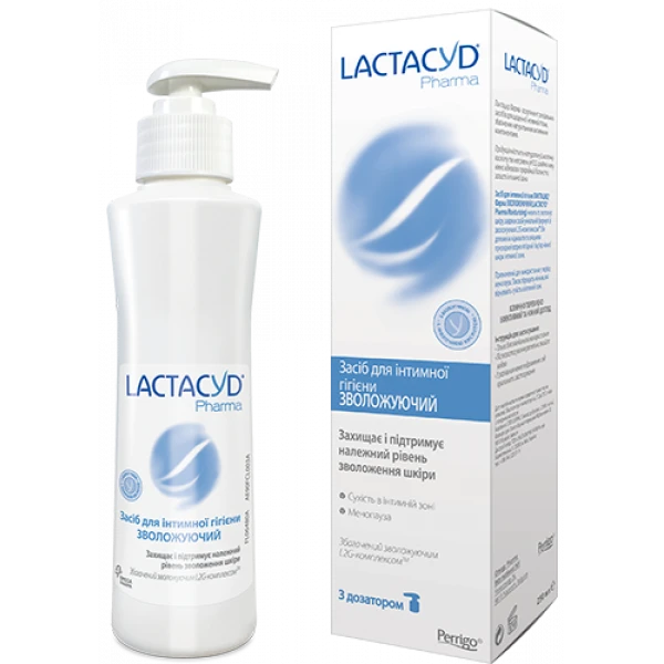Засіб для інтимної гігієни Lactacyd Pharma Зволожуючий, флакон з дозатором, 250 мл