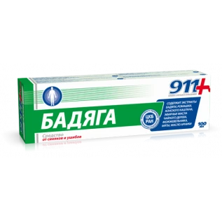 911 Бадяга від синців і забоїв гель д/тіла по 100 мл у тубах
